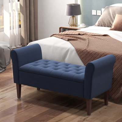 Polyester Tufted Storage Bench by Red Barrel Studio