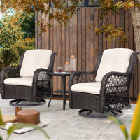 Shawen Swivel Rocking Chair with Cushions