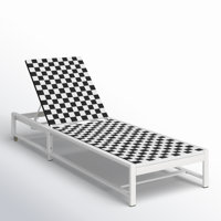 Bosley Patio Chaise Lounge Chair Outdoor Aluminum Adjustable 5-position Recliner With Wheel For Garden Yard Pool