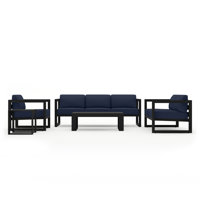 Smith 5 Piece Sofa Seating Group with Sunbrella Cushions
