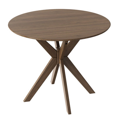 Harbaugh Modern Round Wood Dining Table 35