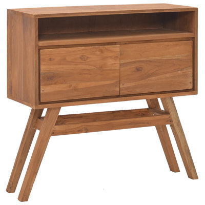 Solid Wood Teak Console Table Desk by Loon Peak