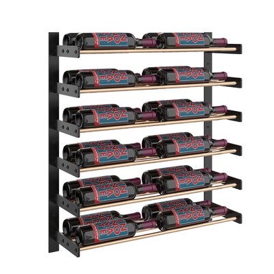 Evolution Wine Wall 2C 30" (24 Bottles, Matte Black) by Latitude Run