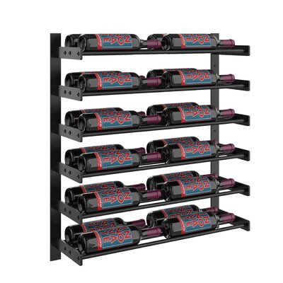 Evolution Wine Wall 2C 30" (24 Bottles, Matte Black) by Latitude Run