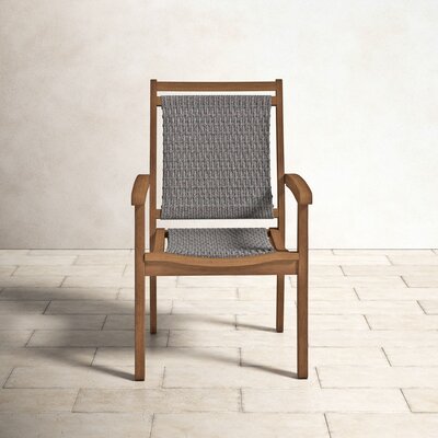 Carson Stacking Eucalyptus Patio Dining Armchair by Birch Lane