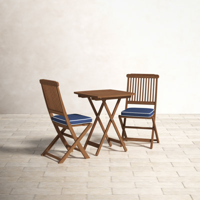 Carson Square 2 - Person 23.5" Long Bistro Set with Cushions by Birch Lane