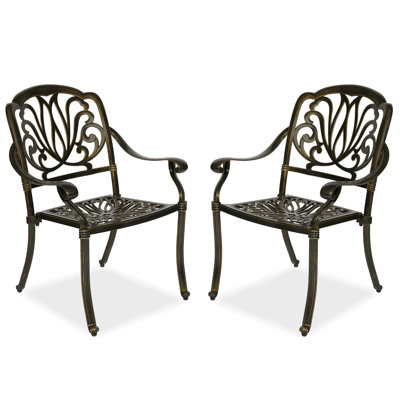 Stacking Patio Dining Armchair by Bloomsbury Market