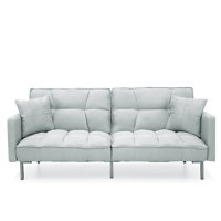 Cordlandt 75.5" Square Arm Convertible Sofa by Latitude Run