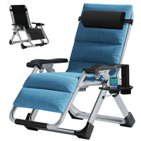 Daisie-Mae Multipurpose Folding Zero Gravity Chair with Removable Pad Indoor& Outdoor Reclining Chair 0°-170° Adjustable by Arlmont & Co.