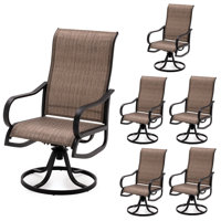 Bhairavi Swivel Patio Dining Armchair by Wade Logan