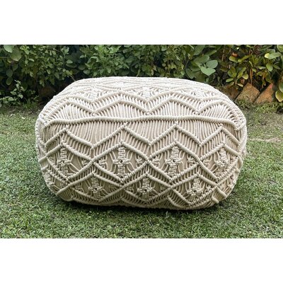 Ayrshire 21" Wide Square Pouf Ottoman by Dakota Fields