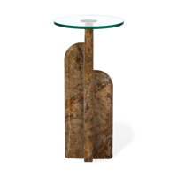 Caral Glass Abstract End Table by George Oliver