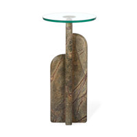 Caral Glass Abstract End Table by George Oliver