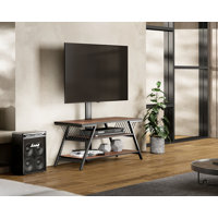 Leloni TV Stand with Mount for 32-65 Inch TVs Hold up to 66lbs, Height Adjustable and Swivel Media Console by 17 Stories