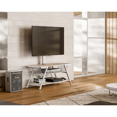 Leloni TV Stand with Mount for 32-65 Inch TVs Hold up to 66lbs, Height Adjustable and Swivel Media Console