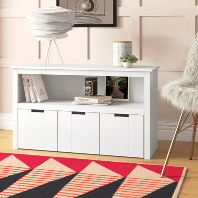 Bayze Bookcase with Removable Drawers, White by Wade Logan