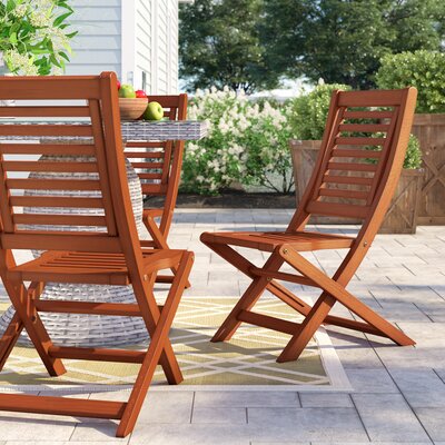 Rafael Folding Patio Side Chair by Wade Logan
