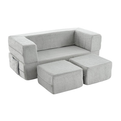 Hemby Kids Sleeper With Ottomans by Viv + Rae