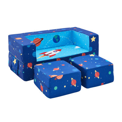 Hemby Kids Sleeper With Ottomans by Viv + Rae