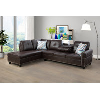 Mascotte 97" Wide Faux Leather Sofa & Chaise by Red Barrel Studio