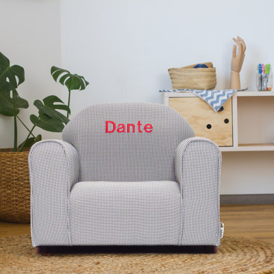 Keet Personalized Kids Club Chair, Gingham by Keet