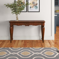 Archaimbaud Transitional 54"L Rectangular Sofa Table in Cherry by Lark Manor