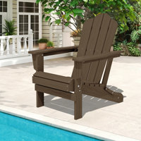 HDPE Folding Adirondack Chair by Rosecliff Heights