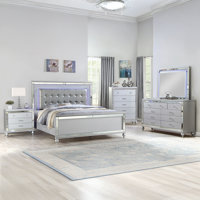 Denard Upholstered Standard 5 Piece Bedroom Set by Rosdorf Park