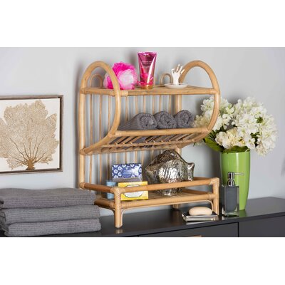 Chanique 25.8" H x 19.7" W x 12" D Rattan Shelving Unit by Bayou Breeze