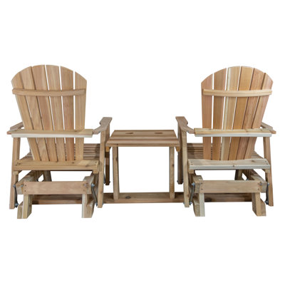 6 Ft. Cedar Fan-Back Settee Glider, Amish-made by Loon Peak