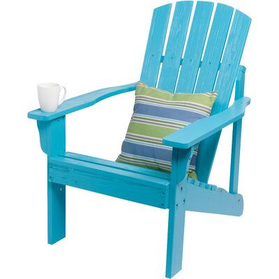 Grandview Solid Wood Adirondack Chair by Rosecliff Heights
