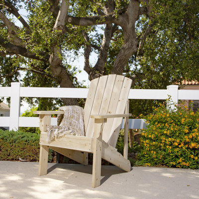 Grandview Solid Wood Adirondack Chair by Rosecliff Heights