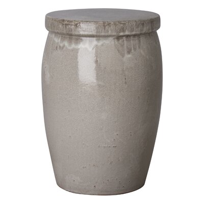 Cayra DRUM TOO STOOL STONE GRAY 15X21" by Winston Porter