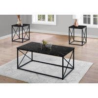 Table Set, 3pcs Set, Coffee, End, Side, Accent, Living Room, Metal by Ebern Designs