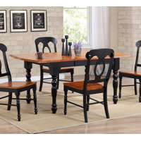 Azizi Drop Leaf Solid Wood Dining Table by One Allium Way