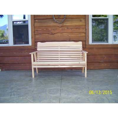Amish-made Wooden Garden Bench by Red Barrel Studio