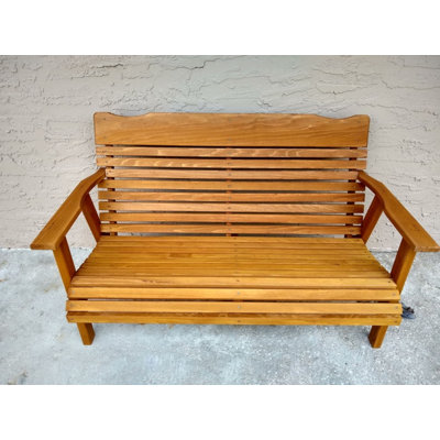 Amish-made Wooden Garden Bench by Red Barrel Studio