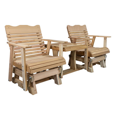 6 FT. Cedar Settee Glider, Amish Handcrafted by Red Barrel Studio
