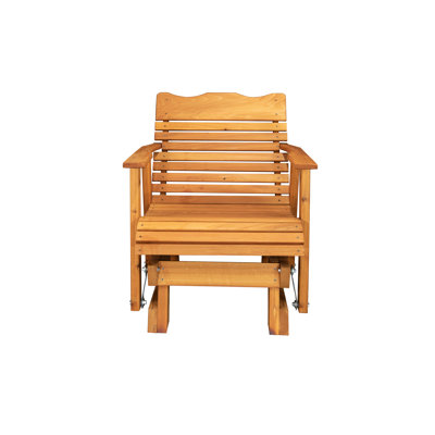 Outdoor Letourneau 2 Ft. Cedar Glider, Amish-made by Red Barrel Studio