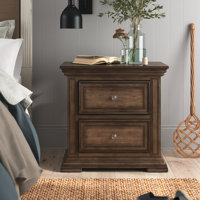 Temple Cloud 2 Drawer Night Stand W/ Charging Station
