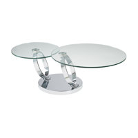 Extendable Pedestal Coffee Table by Orren Ellis