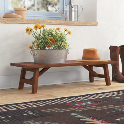 Catelynn Rectangular Acacia Solid Wood Plant Stand by Wade Logan