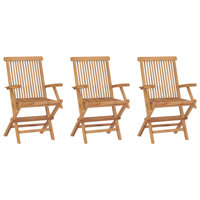 Eudy Folding Teak Patio Dining Armchair by Latitude Run