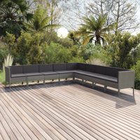 Fieldon 27.2" Wide Square Patio Sectional Set with Cushions by Latitude Run