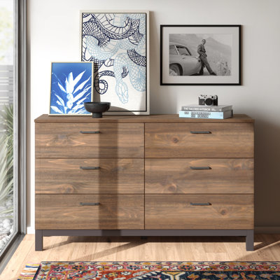 Erithon 6 Drawer 60" W Double Dresser by The Twillery Co.