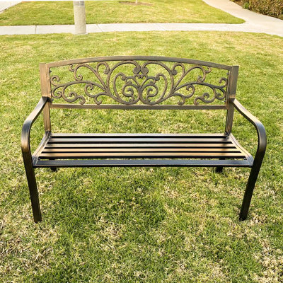 Nazarria Metal Garden Bench by Canora Grey