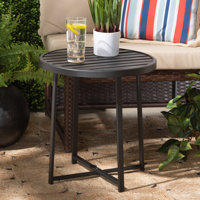 Arnera Sadiya Modern Metal Outdoor Side Table by Latitude Run