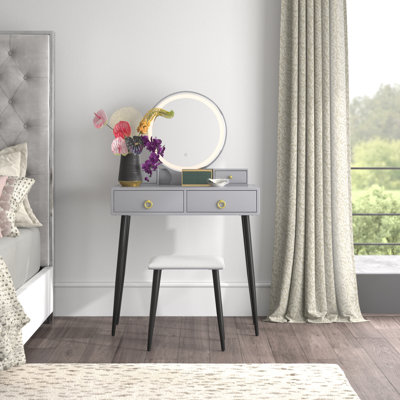 Ringold Vanity Set with Stool and Mirror by Willa Arlo Interiors