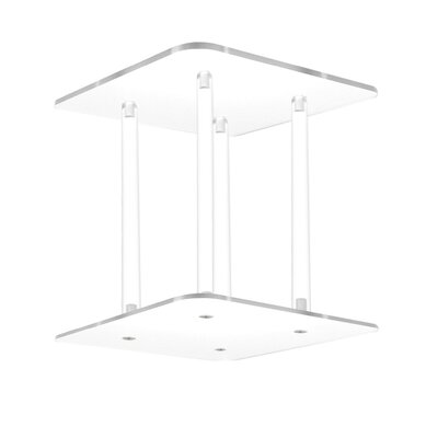 3/4" Rods Clear Riser Acrylic Transparent Plexiglass Pedestal Table Display Podium by Rebrilliant