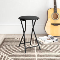 Adenike Folding Bar Stools - Heavy-Duty 18-Inch Stool - 225lb Capacity and Padded Seats